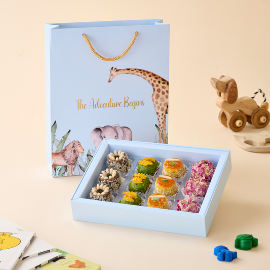 Adventure box - Baby Boy - 12pc Dryfruit Mithai Box
