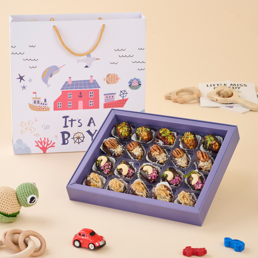 Sailor Box - Baby Boy - 20pc Stuffed Dates Box