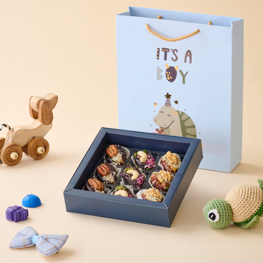 Dino Party - Baby Boy - 9pc Stuffed Dates Box