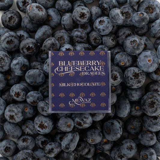 Mewaz Blueberry Cheesecake Dragees. Premium Dessert Chocolate
