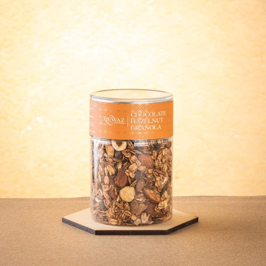 Mewaz Chocolate Hazelnut Granola. Premium Gourmet Snack