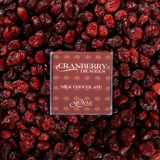 Mewaz Cranberry Dragees. Premium Luxury Chocolate Treat