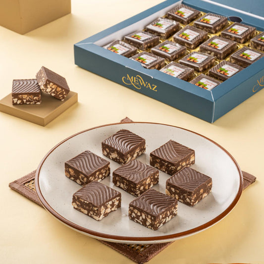 Mewaz Hazelnut Crunch Mithai. Premium Festive Sweet Mumbai