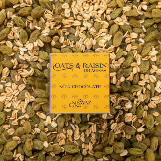 Mewaz Oats and Raisin Dragees. Premium Healthy Mithai