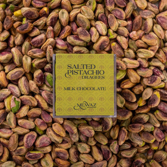 Mewaz Pistachio Dragees. Premium Festive Dry Fruit