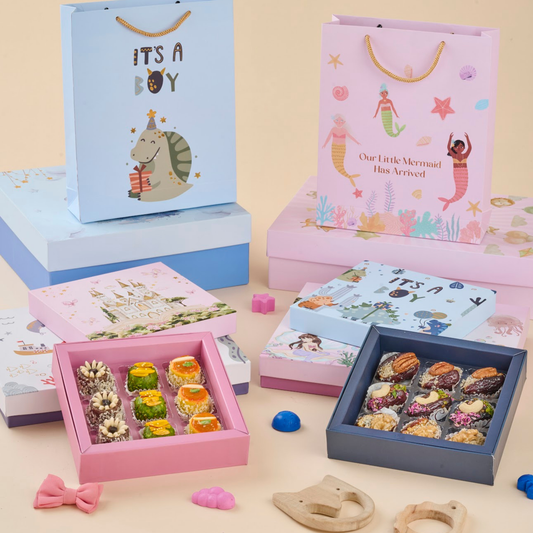 Modern baby hamper by Mewaz for new parents