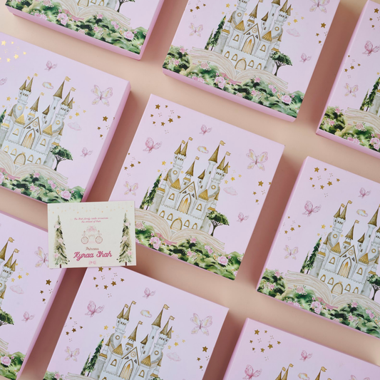 Fairy-Kingdom-themed-baby-girl-announcement-box-with-fusion-mithai 