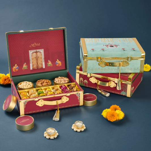 Luxury-non-generic-corporate-hampers-with-pure-desi-ghee-sweets