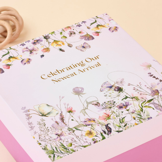Personalised chocolate box for baby announcement by Mewaz