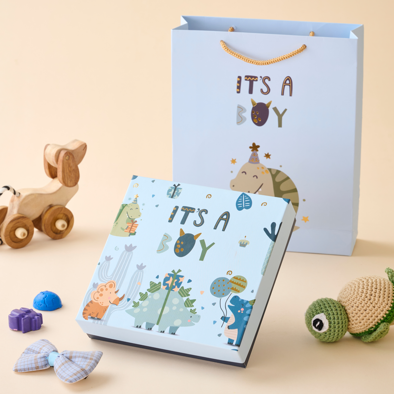 Dino Party - Baby Boy - 9pc Dryfruit Mithai Box