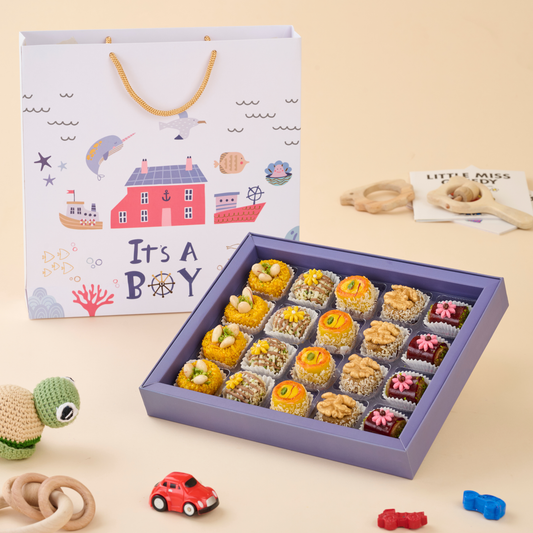 Sailor Box - Baby Boy - 20pc Dryfruit Mithai Box