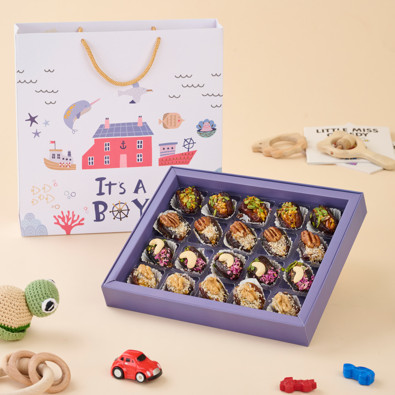 Sailor Box - Baby Boy - 20pc Stuffed Dates Box