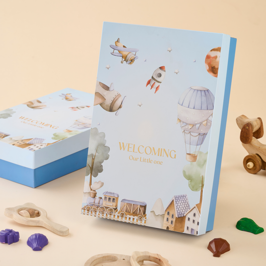 A Boys World Premium Gift Box - 180g Cashews + 180g Almonds + 9pc Dryfruit Mithai