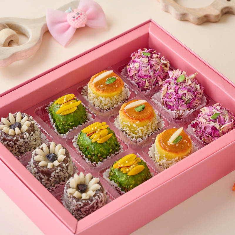 Little Mermaid - Baby Girl - 12pc Dryfruit Mithai Box