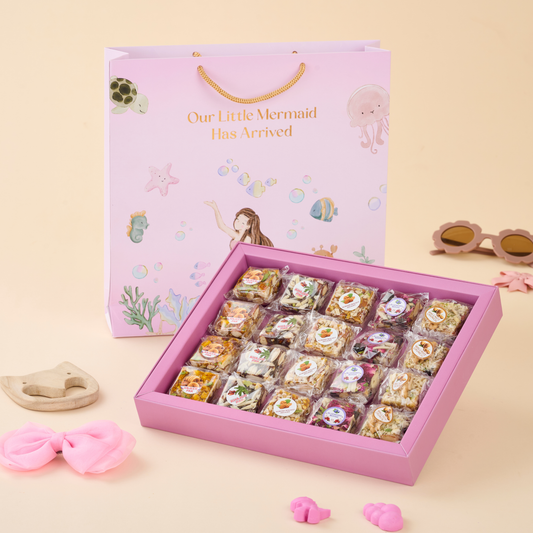 Swimming Mermaids - Baby Girl - 20pc No Added sugar Mithai Box