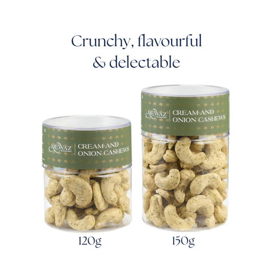 Cream And Onion Cashews - 120g