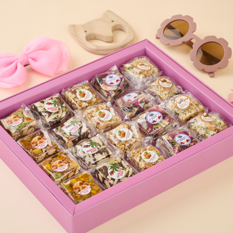 Swimming Mermaids - Baby Girl - 20pc No Added sugar Mithai Box