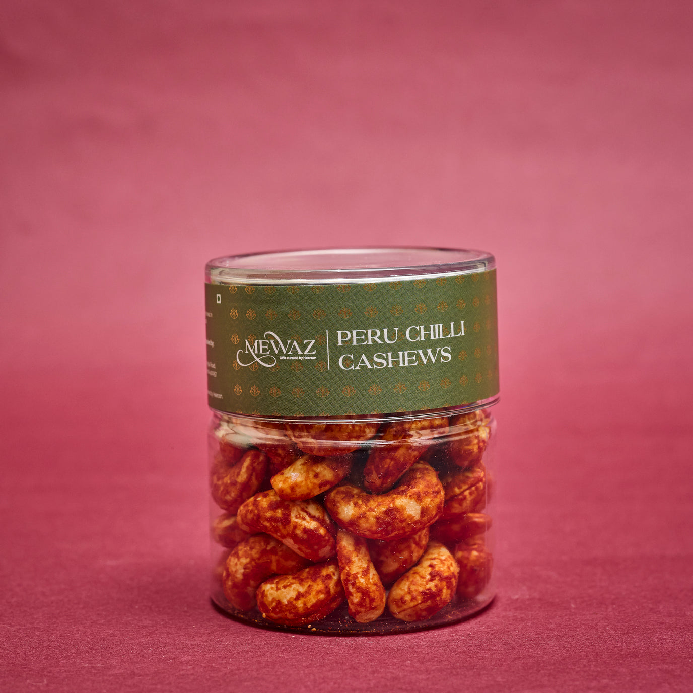 Buy Now Mewaz Peru Chilli Cashews. Premium Luxury Cashew Snack