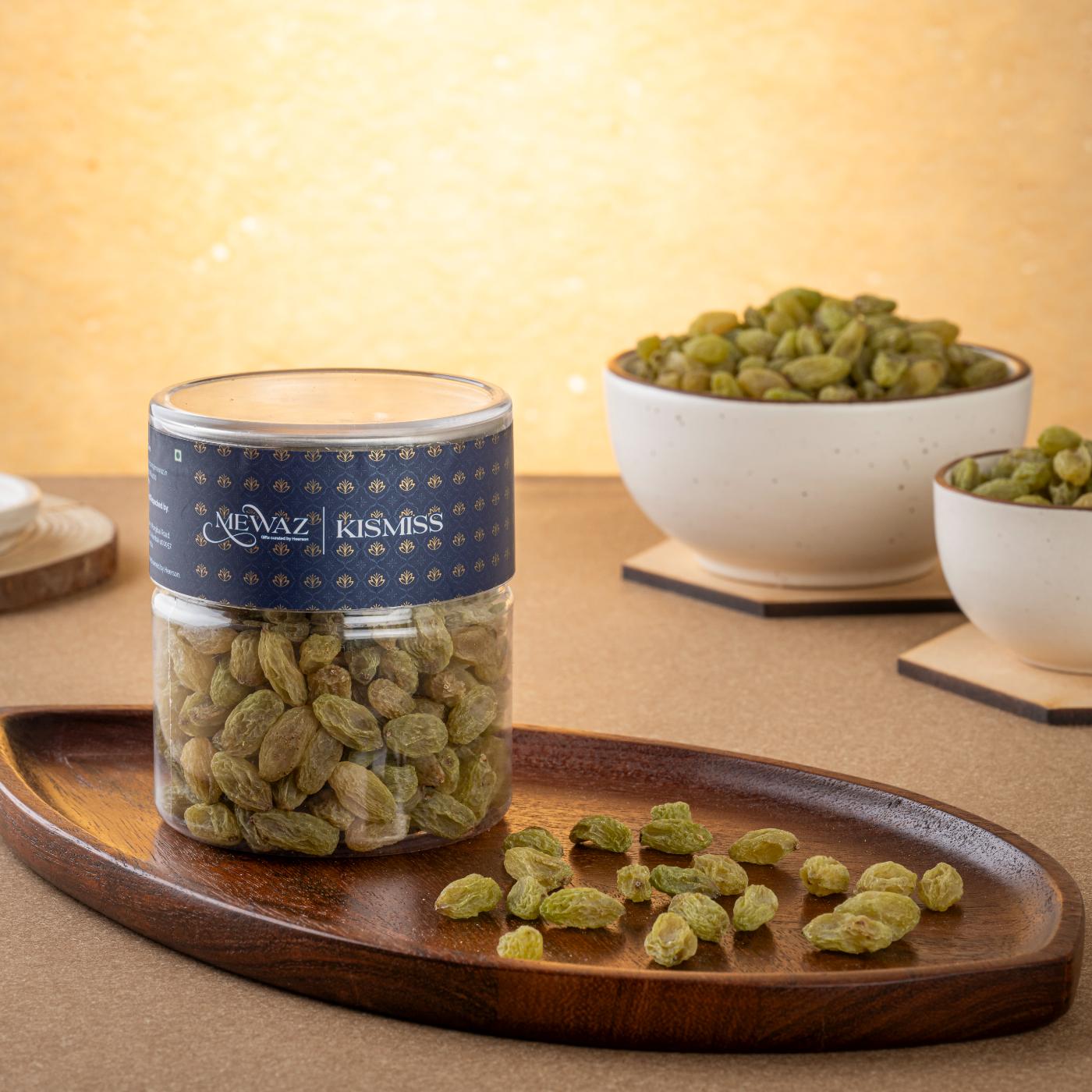 Mewaz Afghan Kismiss. Premium sun-dried raisins India