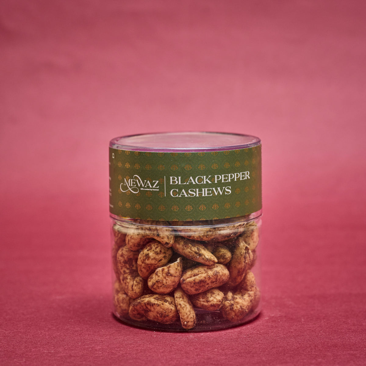 Mewaz Black Pepper Cashews. Premium Flavored Cashews India