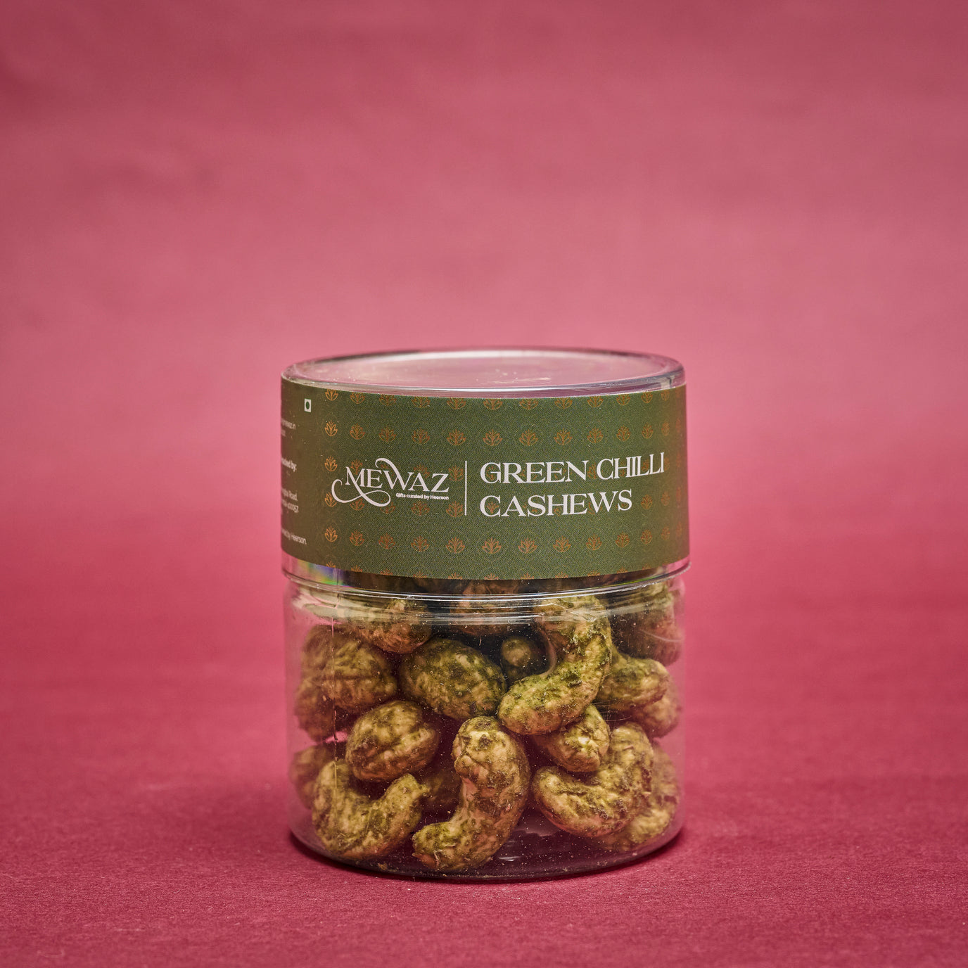 Mewaz Green Chilli Cashews. Premium Spicy Dry Fruit India