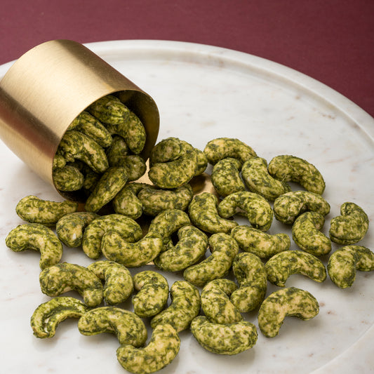 Mewaz Green Chilli Cashews. Premium Spicy Dry Fruit Mumbai