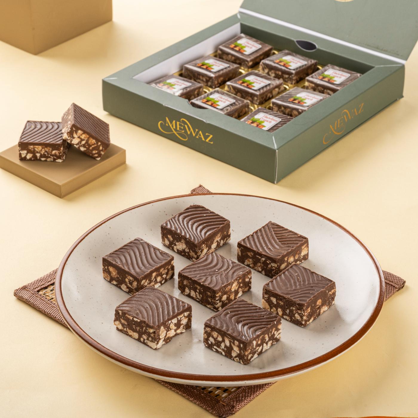 Mewaz Hazelnut Crunch Mithai. Premium Festive Sweet