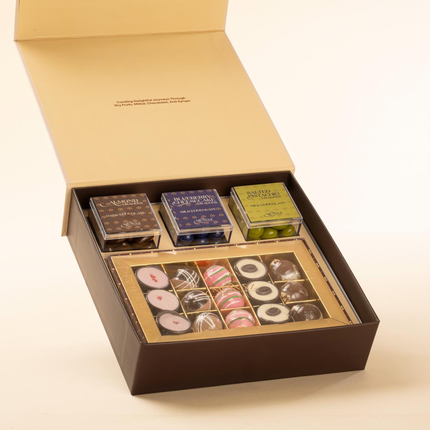 Mewaz Luxury Dessert Box. Almond & Blueberry Cheesecake Mumbai