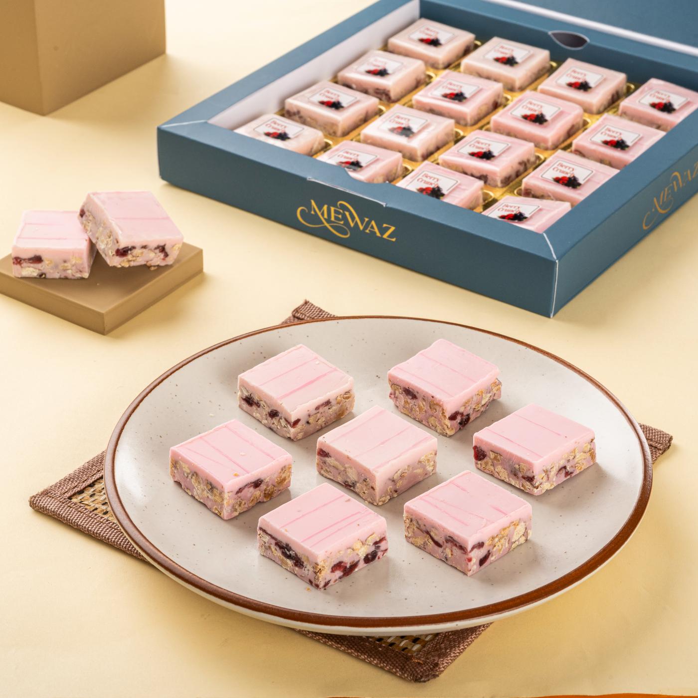 Shop Now Mewaz Berry Crunch Mithai. Premium Gourmet Sweet Mumbai