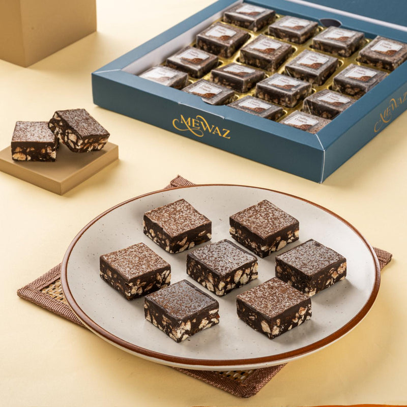Shop Now Mewaz Coffee Crunch Mithai. Luxury Coffee Fusion Sweet Mumbai